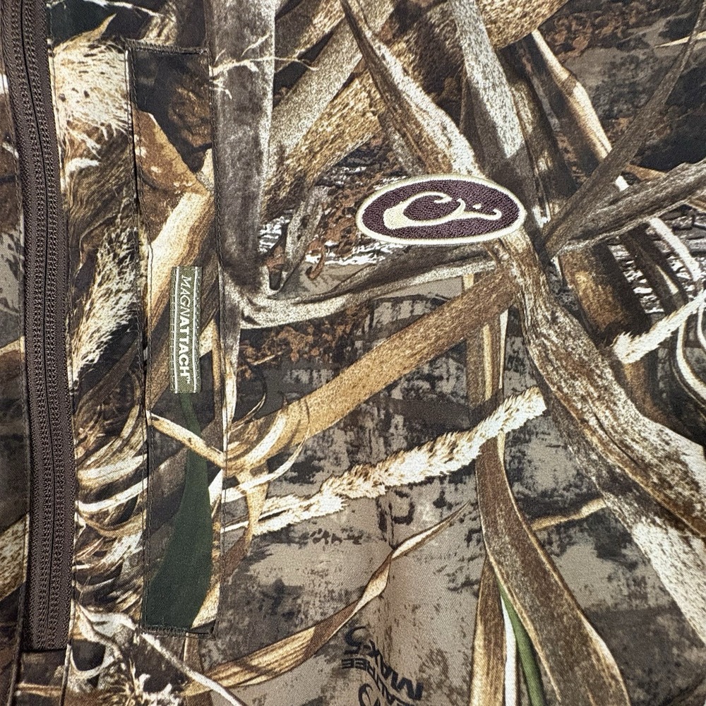 Drake Men's XL Hunting Realtree Camo 1/4 Zip Fleece Pullover Jacket SEE DESCRIPT - Picture 6 of 16